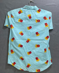 Five Points Blue Cotton Shirt For Men M