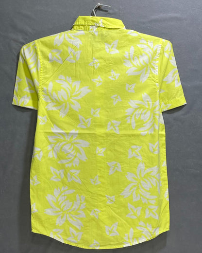 Old Navy Yellow Cotton Shirt For Men S
