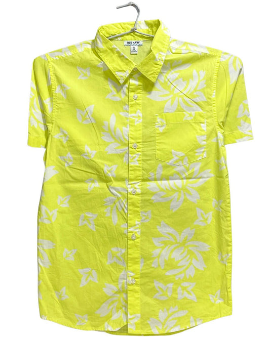 Old Navy Yellow Cotton Shirt For Men S