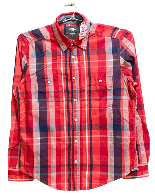 Label Of Graded Goods Red Cotton Shirt For Men M