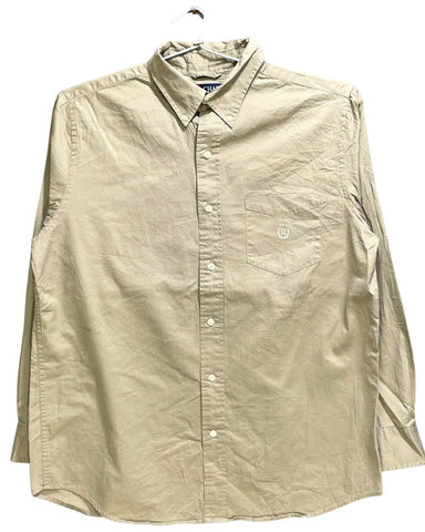 Chaps Brown Cotton Shirt For Men L