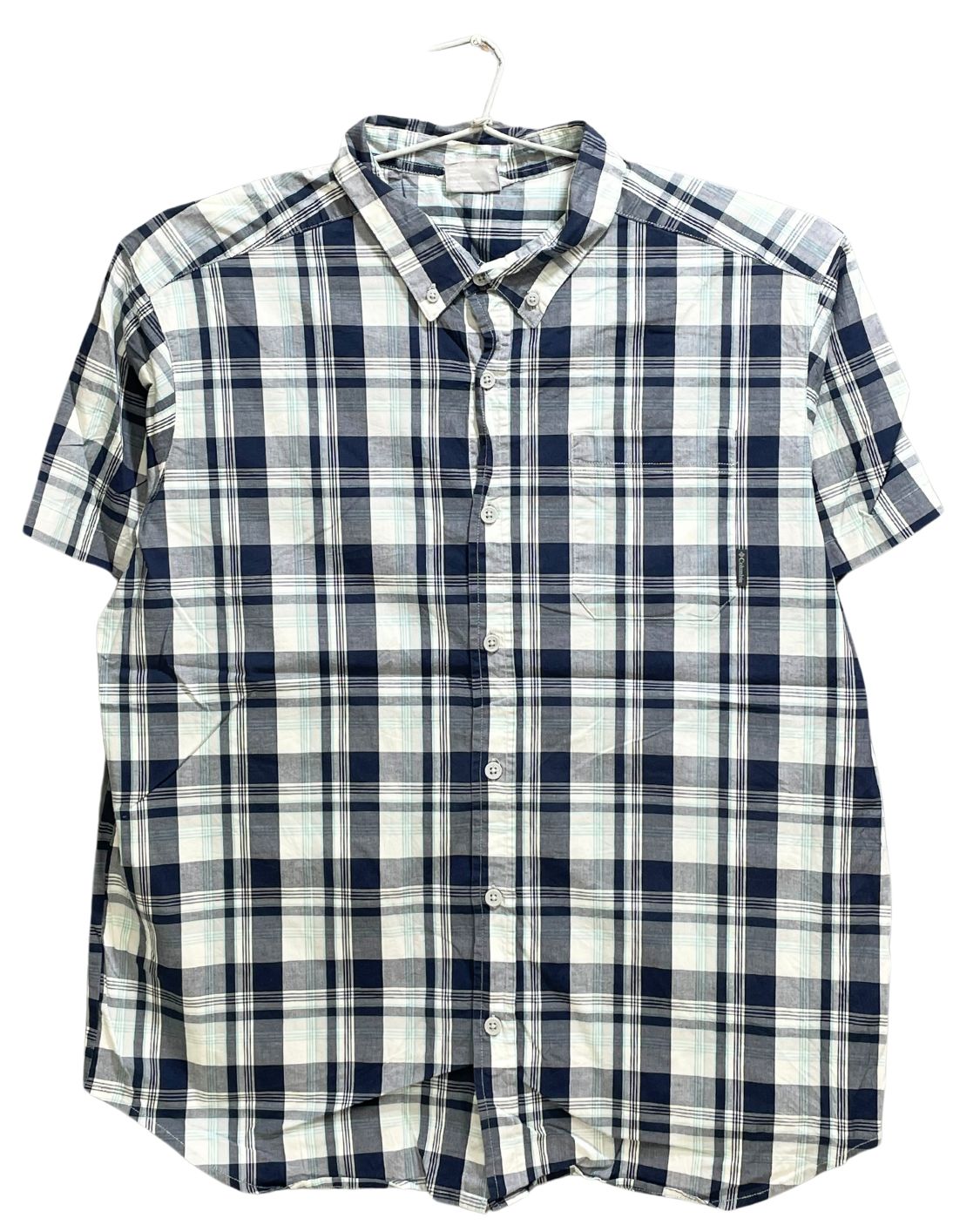 Columbia Blue Cotton Shirt For Men XL