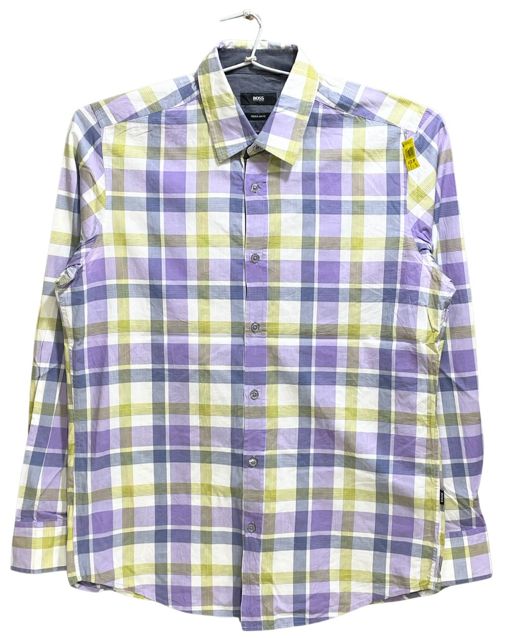 Hugo Boss Purple Cotton Shirt For Men M