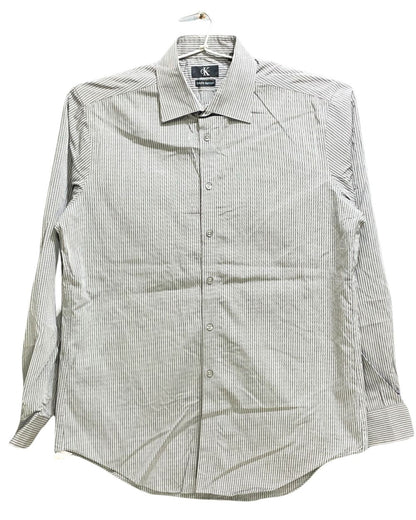 Calvin Klein Gray Cotton Shirt For Men L