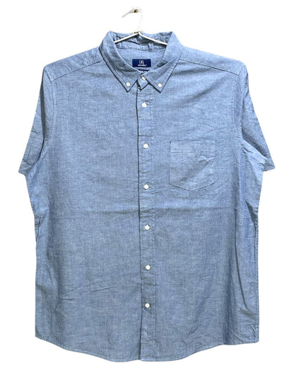 George Blue Cotton Shirt For Men L