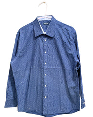 Nautica Blue Cotton Shirt For Men L
