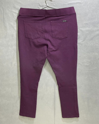 DKNY Purple Polyester Jersey Stretch Gym tights For Women XX Large