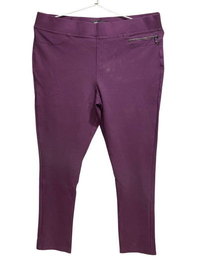 DKNY Purple Polyester Jersey Stretch Gym tights For Women XX Large