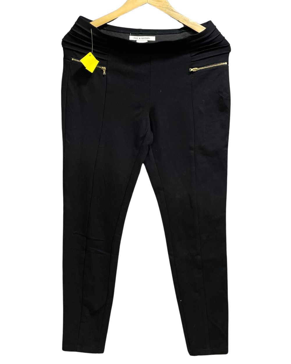 Zac & Rachel Black Polyester Jersey Stretch Gym tights For Women M