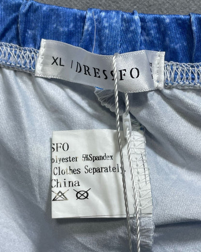 DRESSFO 3D Print Polyester Jersey Stretch Gym tights For Women X Large