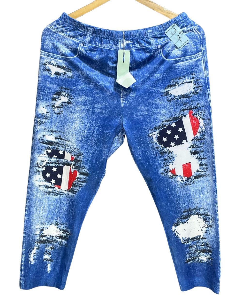 DRESSFO 3D Print Polyester Jersey Stretch Gym tights For Women X Large