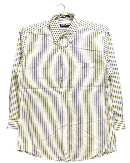 Kirkland Yellow Cotton Shirt For Men M