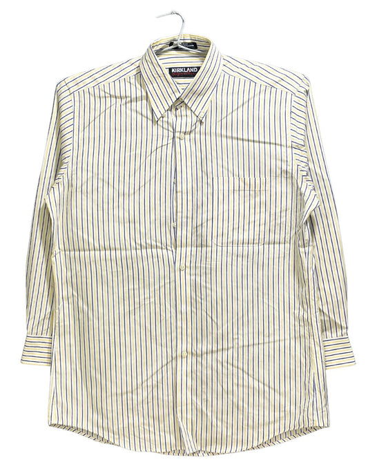 Kirkland Yellow Cotton Shirt For Men M