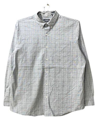 Chaps Gray Cotton Shirt For Men XL