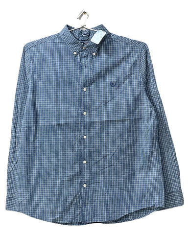 Chaps Blue Cotton Shirt For Men L