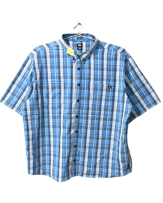 Dickies Blue Cotton Shirt For Men L