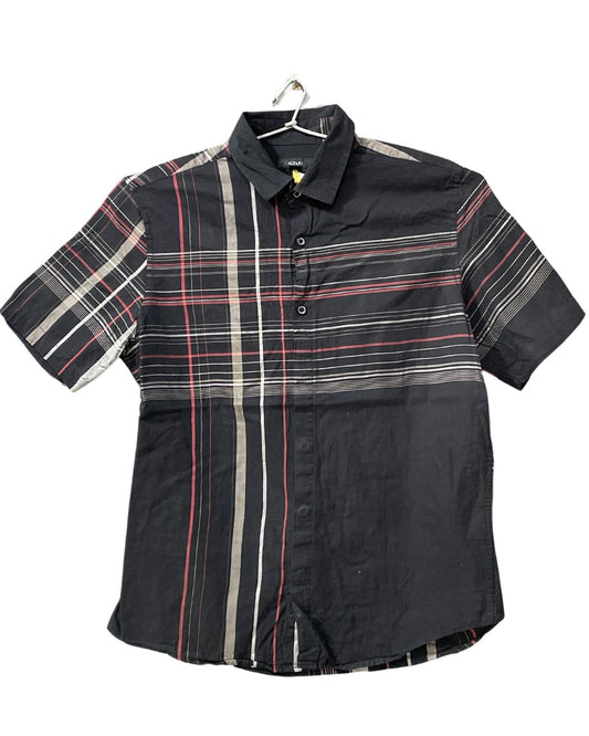Alfani Black Cotton Shirt For Men M
