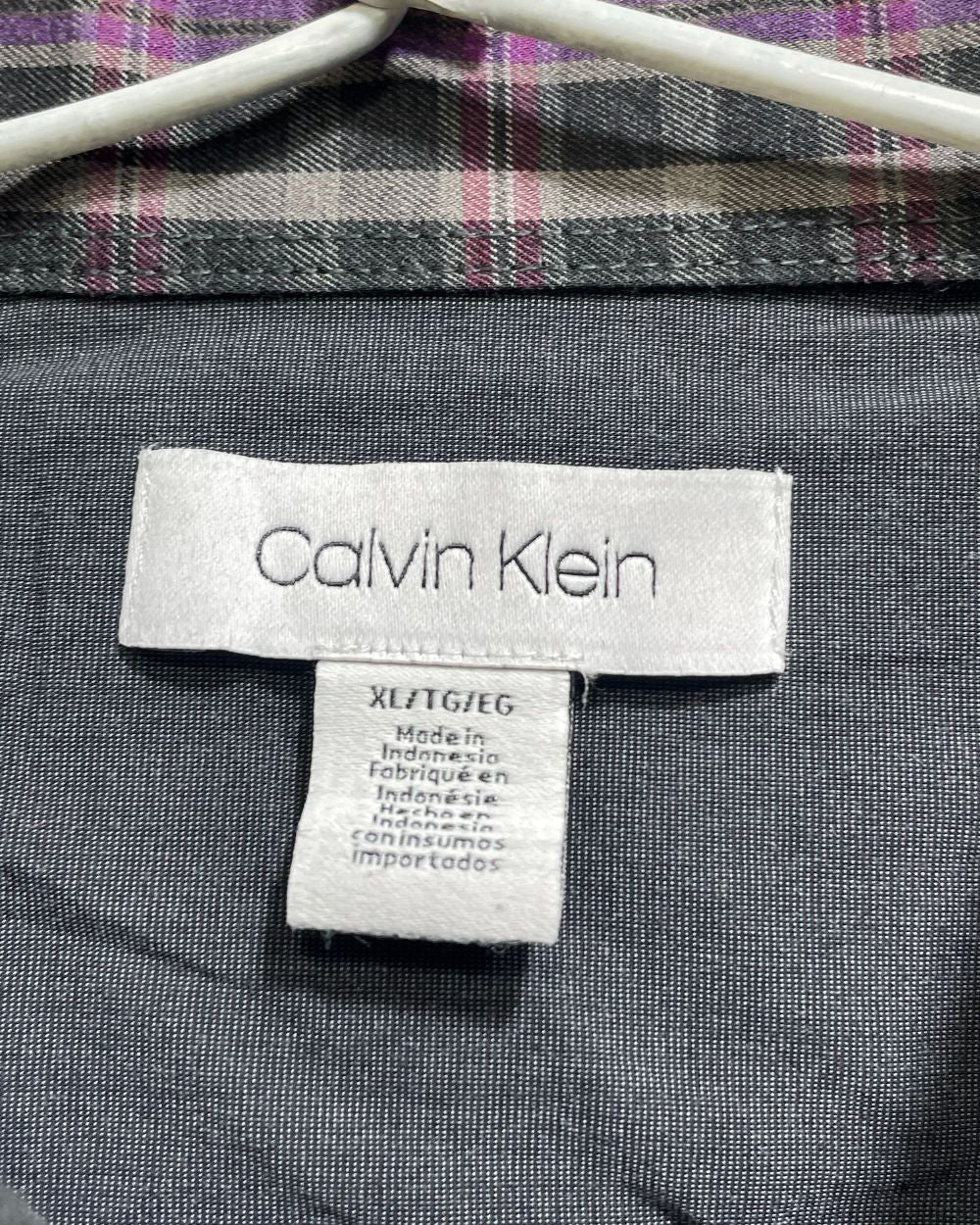 Calvin Klein Purple Cotton Shirt For Men XL