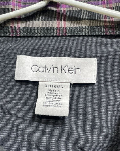 Calvin Klein Purple Cotton Shirt For Men XL