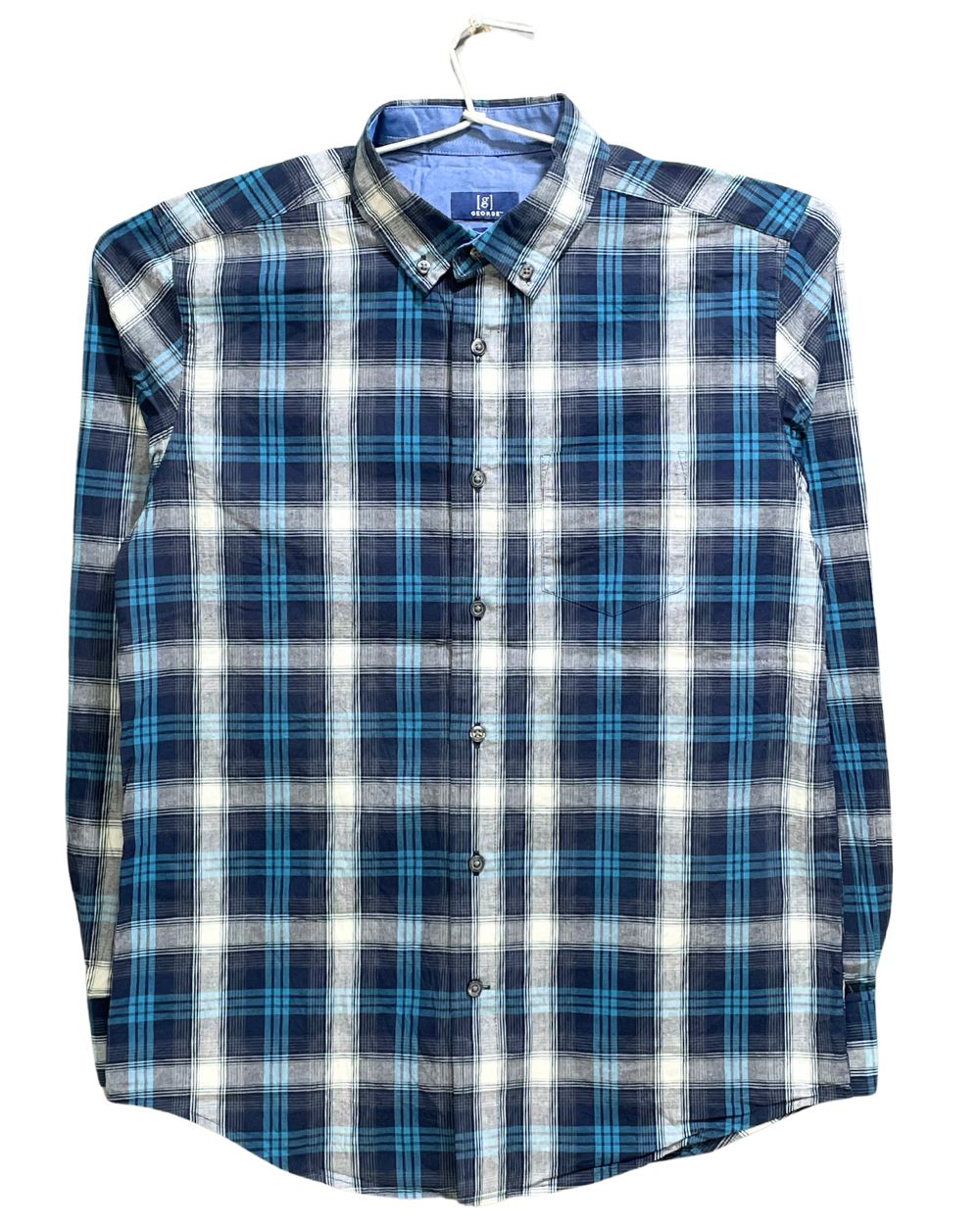 George BlueCotton Shirt For Men S