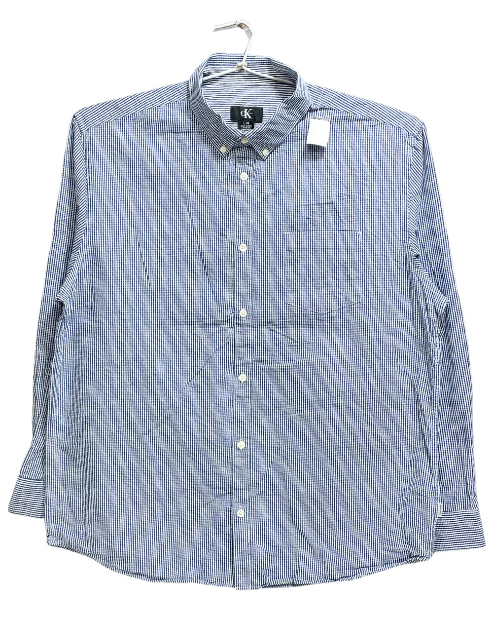 Calvin Klein Blue Cotton Shirt For Men L