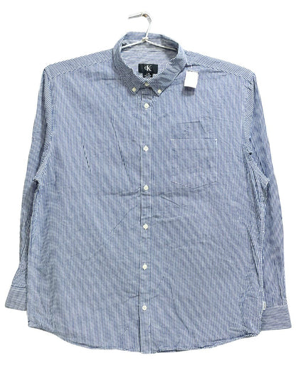 Calvin Klein Blue Cotton Shirt For Men L