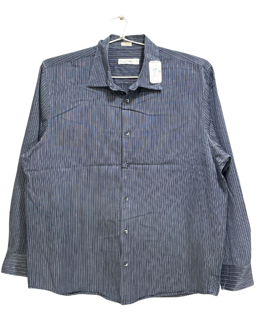 Calvin Klein Blue Cotton Shirt For Men XL