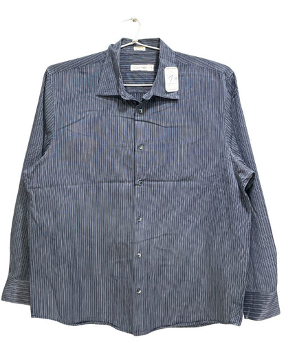 Calvin Klein Blue Cotton Shirt For Men XL