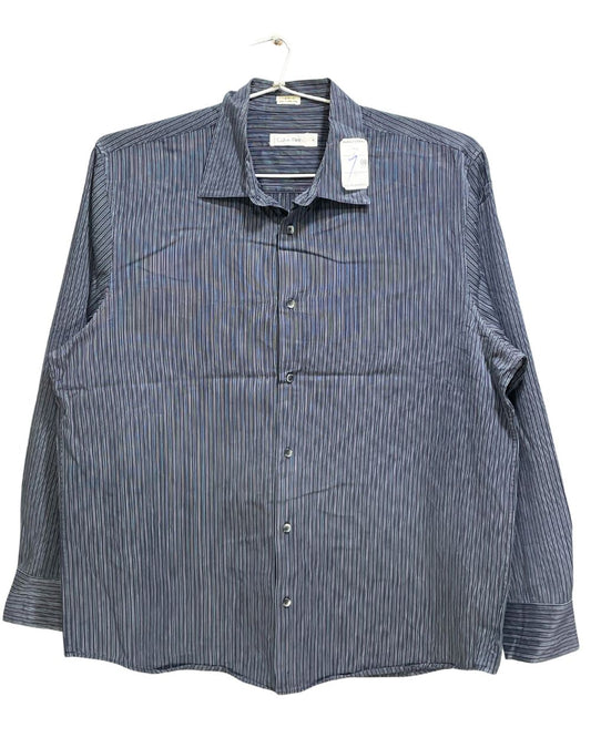 Calvin Klein Blue Cotton Shirt For Men XL