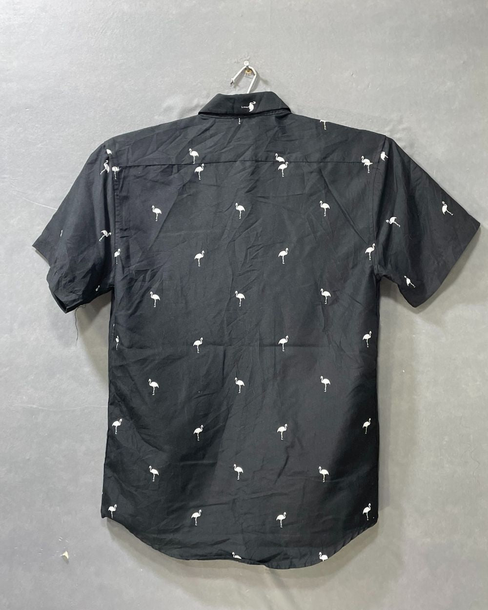 Planet Black Cotton Shirt For Men M