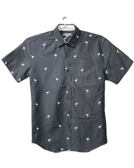Planet Black Cotton Shirt For Men M