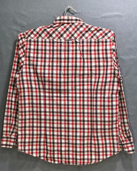 7 Diamonds Red Cotton Shirt For Men L