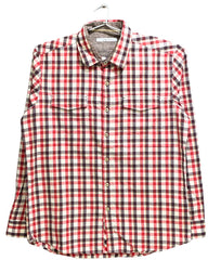 7 Diamonds Red Cotton Shirt For Men L