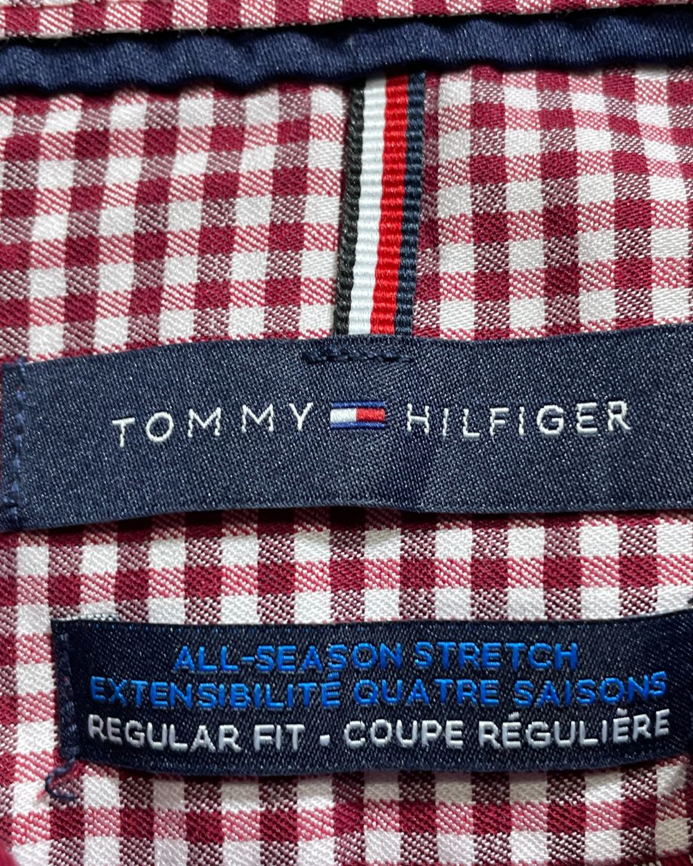 Tommy Hilfiger Maroon Cotton Shirt For Men L