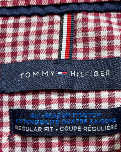 Tommy Hilfiger Maroon Cotton Shirt For Men L