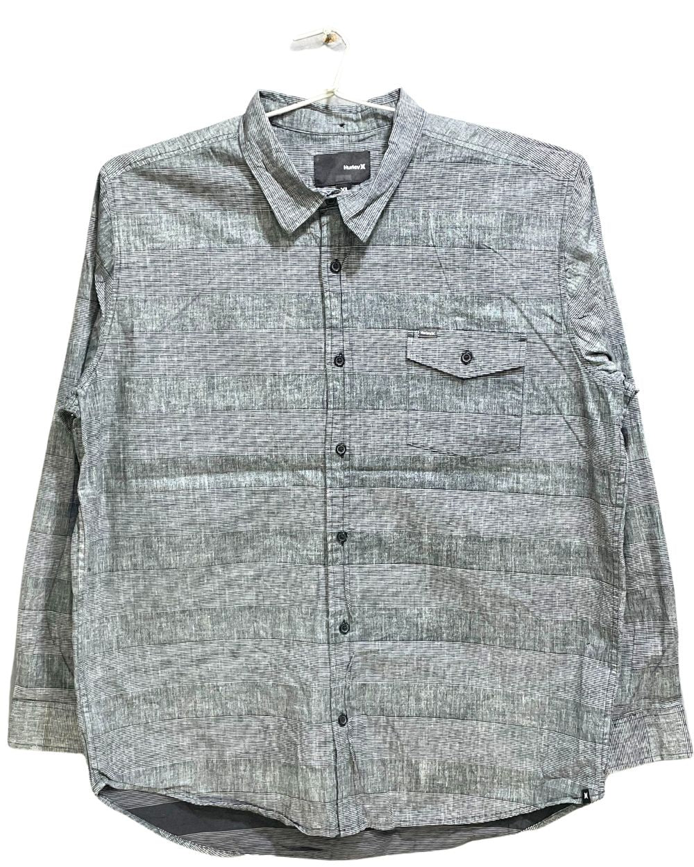 Hurley Gray Cotton Shirt For Men XL