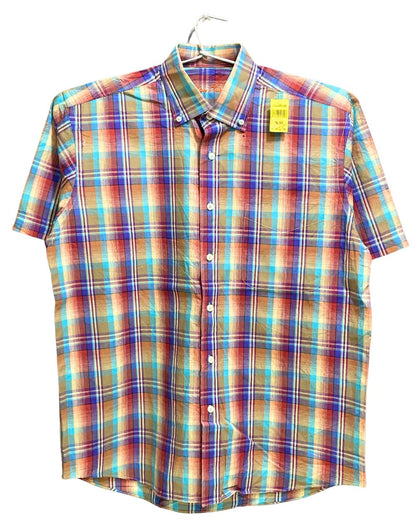 Alan Flusser Multi Cotton Shirt For Men M