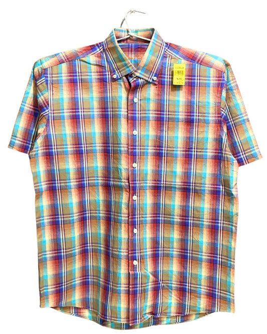 Alan Flusser Multi Cotton Shirt For Men M