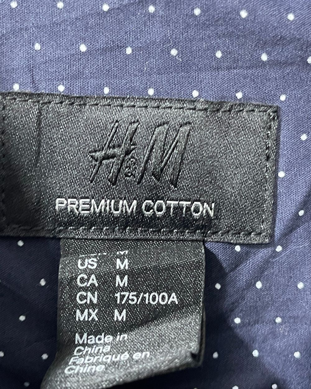 H&M Blue Cotton Shirt For Men M