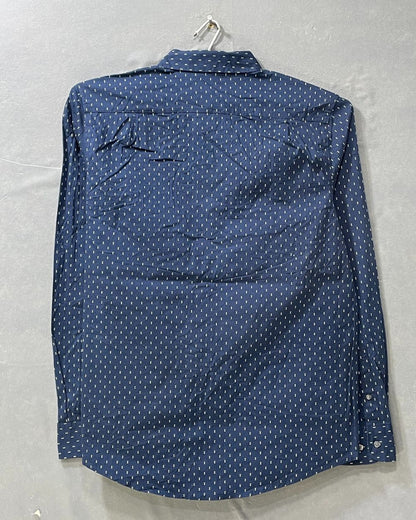 George Blue Cotton Shirt For Men M