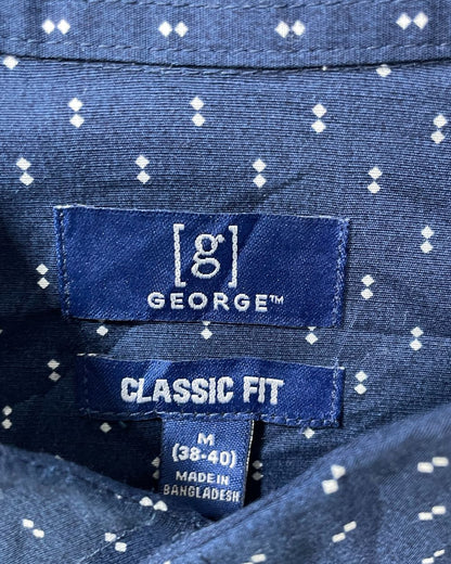 George Blue Cotton Shirt For Men M