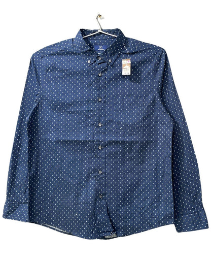 George Blue Cotton Shirt For Men M