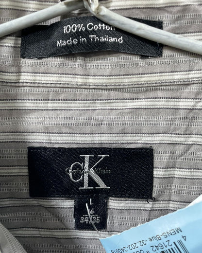Calvin Klein Gray Cotton Shirt For Men L