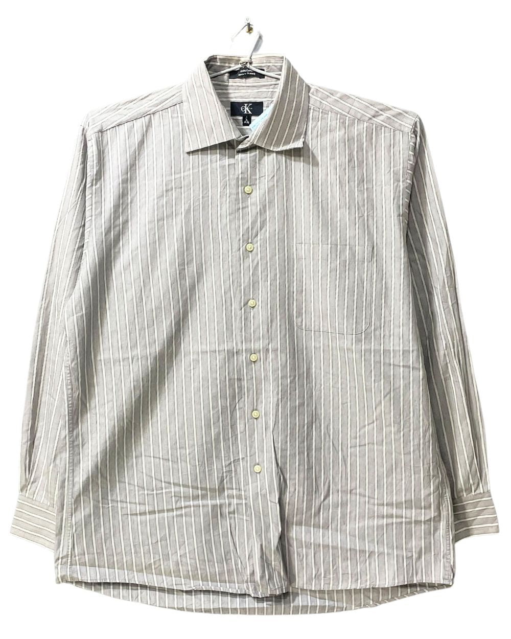 Calvin Klein Gray Cotton Shirt For Men L