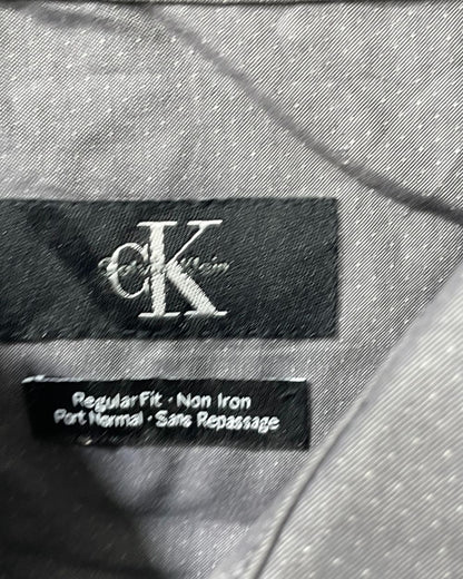 Calvin Klein Gray Cotton Shirt For Men L