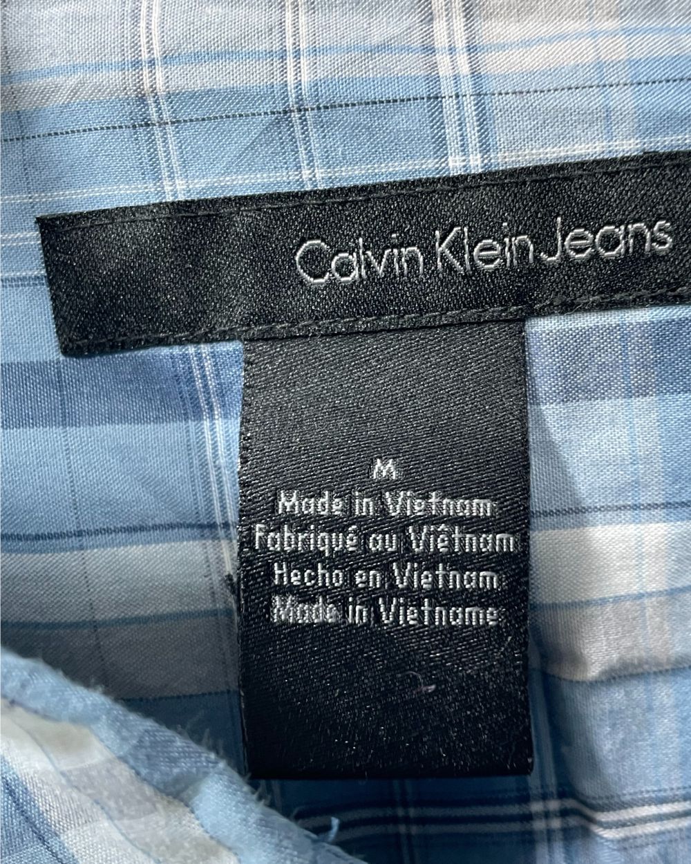 Calvin Klein Blue Cotton Shirt For Men M