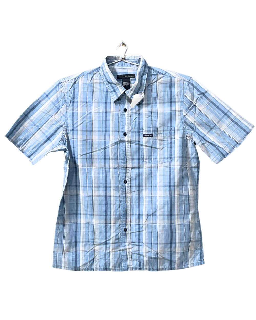 Calvin Klein Blue Cotton Shirt For Men M