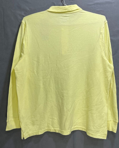French Toast Yellow Cotton Jersey  Polo T Shirt For Men X Large
