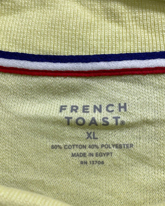 French Toast Yellow Cotton Jersey  Polo T Shirt For Men X Large