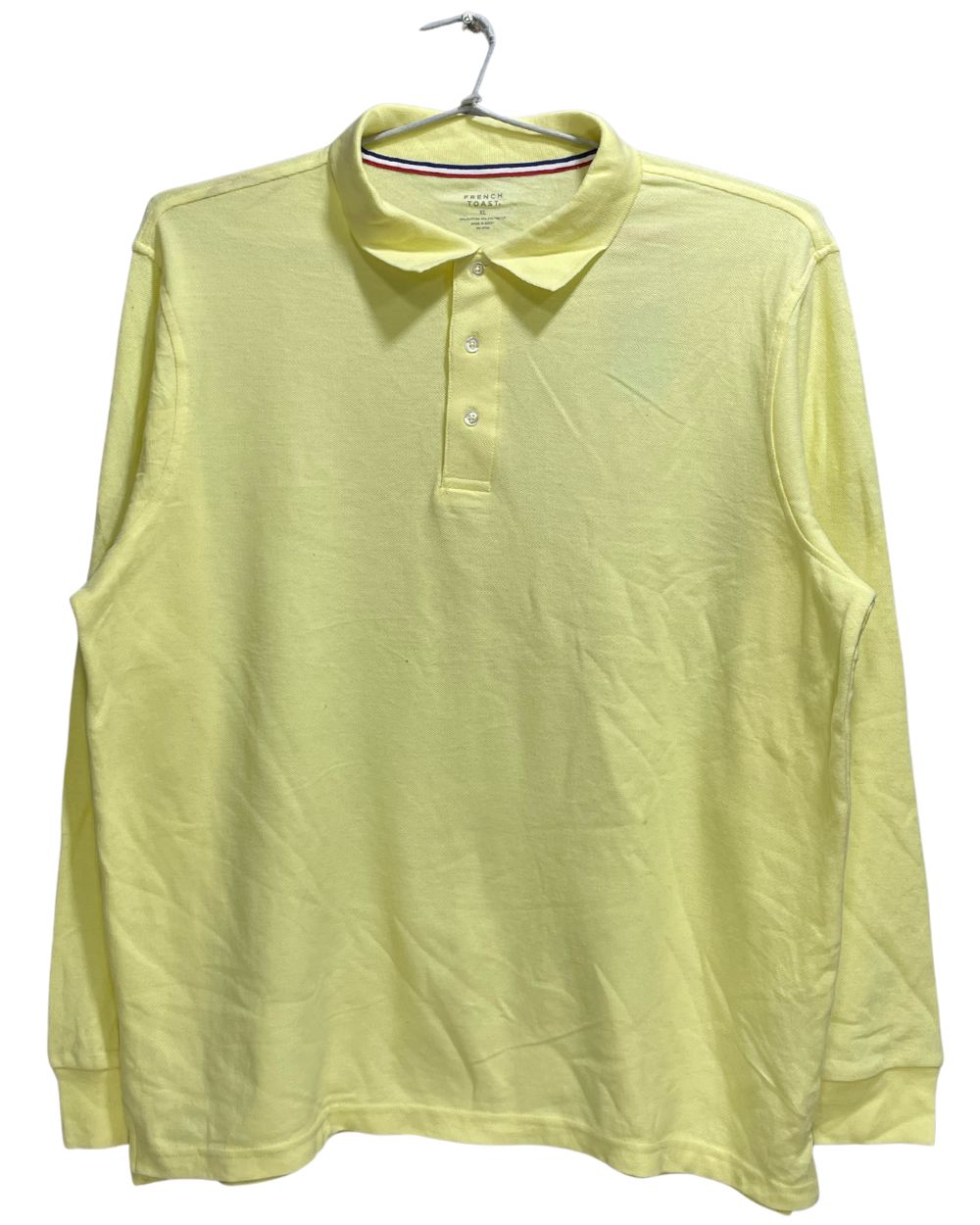 French Toast Yellow Cotton Jersey  Polo T Shirt For Men X Large